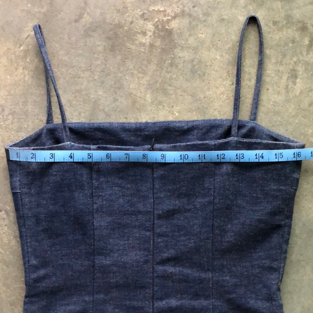 Jean denim dress abt a sz 4 - Picture 4 of 8